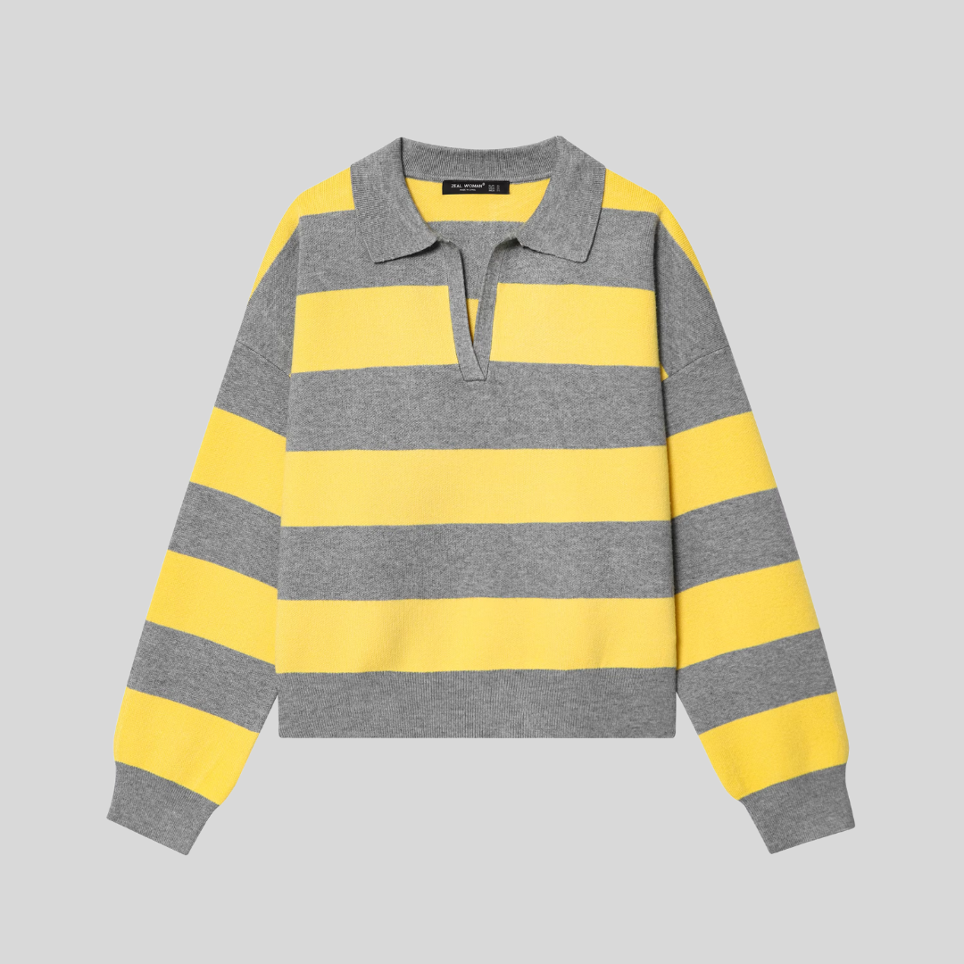 Tilda™ | Randig Stickad Polo