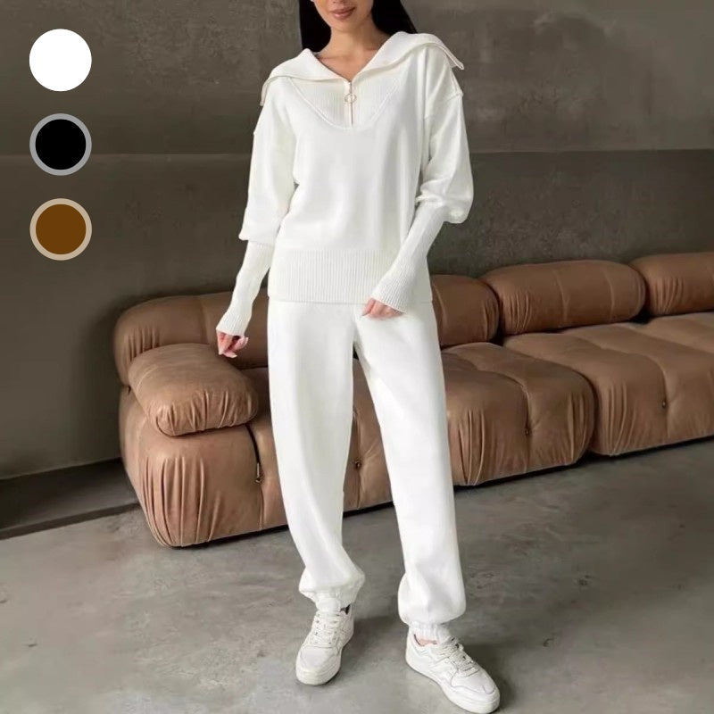 LunaraFit™ | Sporty 2-delat damset med halv dragkedja